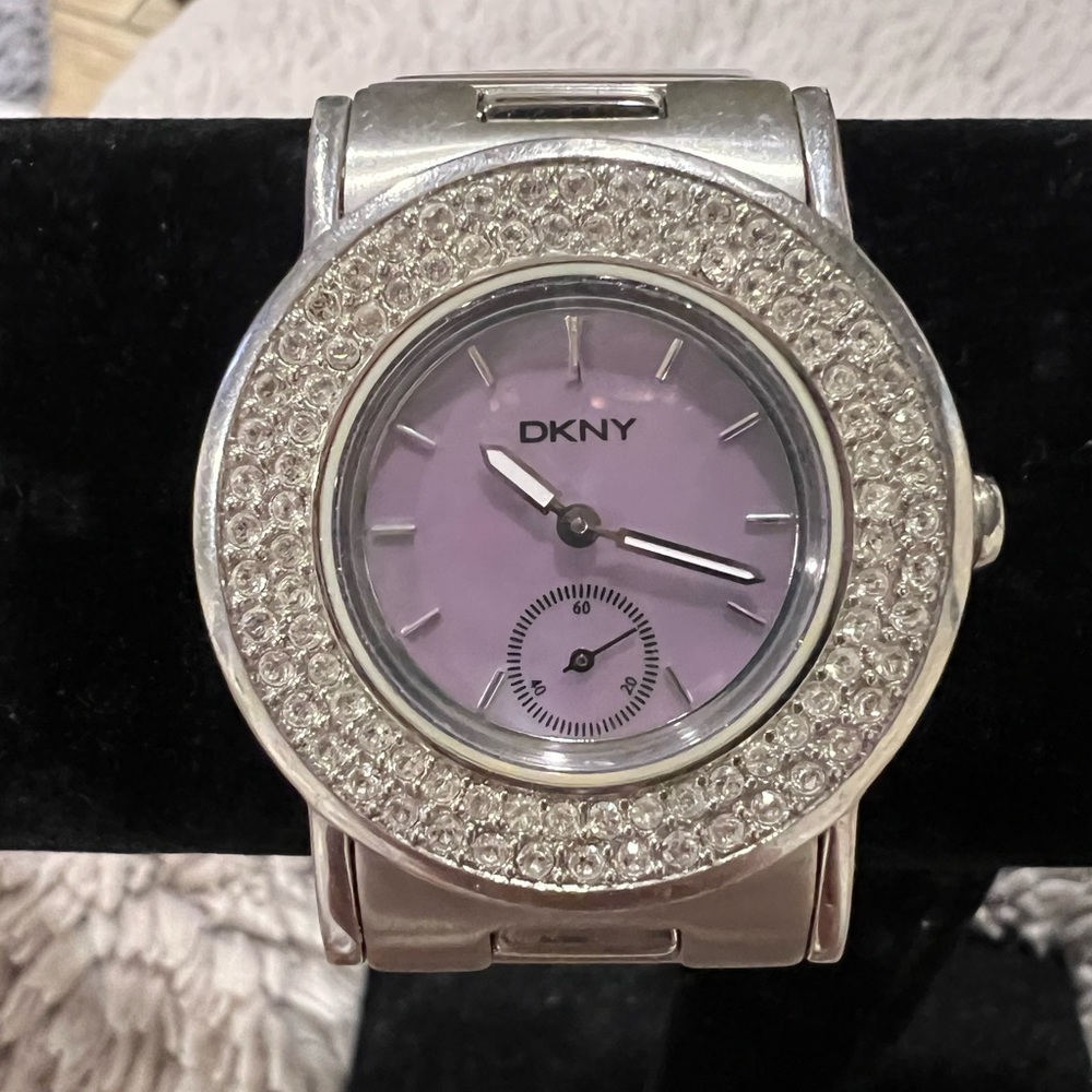 DKNY {Donna Karen} Silver Mother Pearl Face
